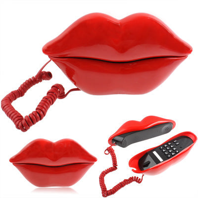 Red Lips Novelty Corded Telephone