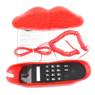 Red Lips Novelty Corded Telephone