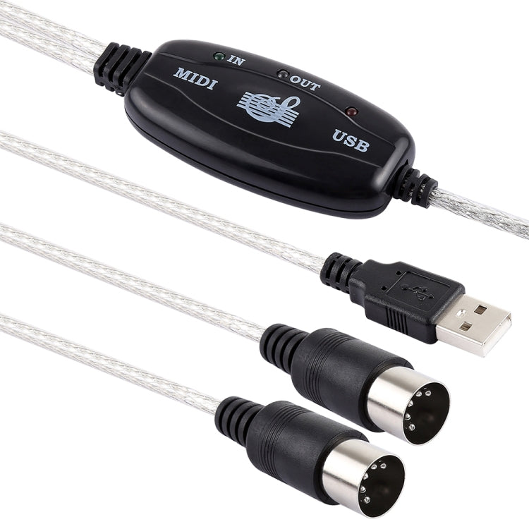 USB zu MIDI Interface E-Piano Konverter Adapterkabel, Länge: 1,8 m