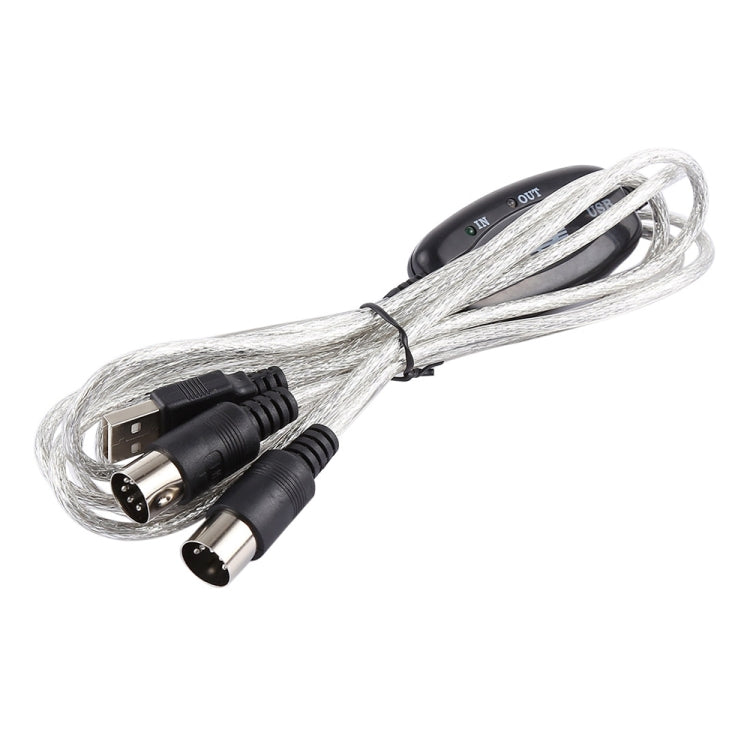 USB zu MIDI Interface E-Piano Konverter Adapterkabel, Länge: 1,8 m