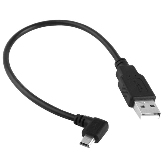 90-Grad Mini-USB-Stecker auf USB 2.0 AM Adapterkabel, Länge: 25 cm, rechtwinkliger Mini-USB