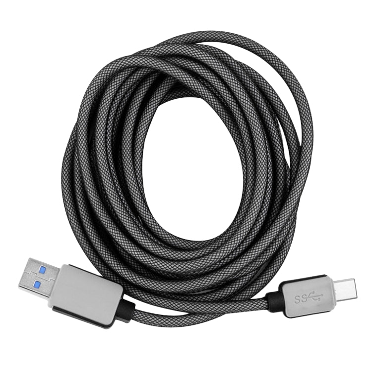3 m geflochtenes USB-C-/Typ-C-3.1-Stecker-auf-USB-3.0-Stecker-Daten-/Ladekabel, 3 m
