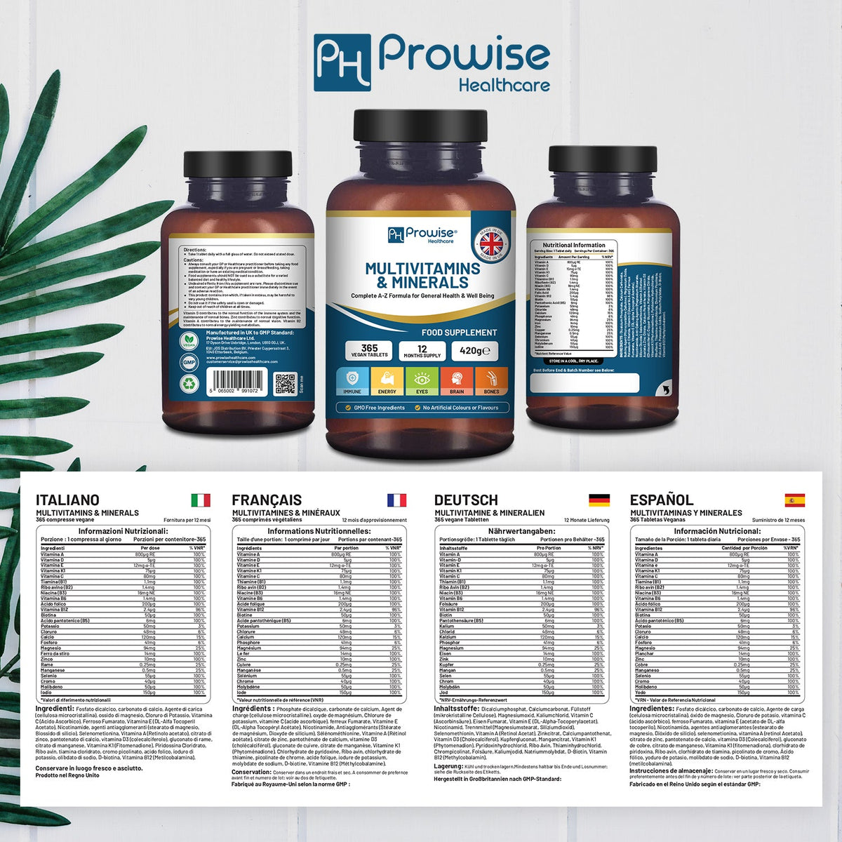 A-Z Multivitamins & Minerals - 365 Vegan Multivitamin Tablets