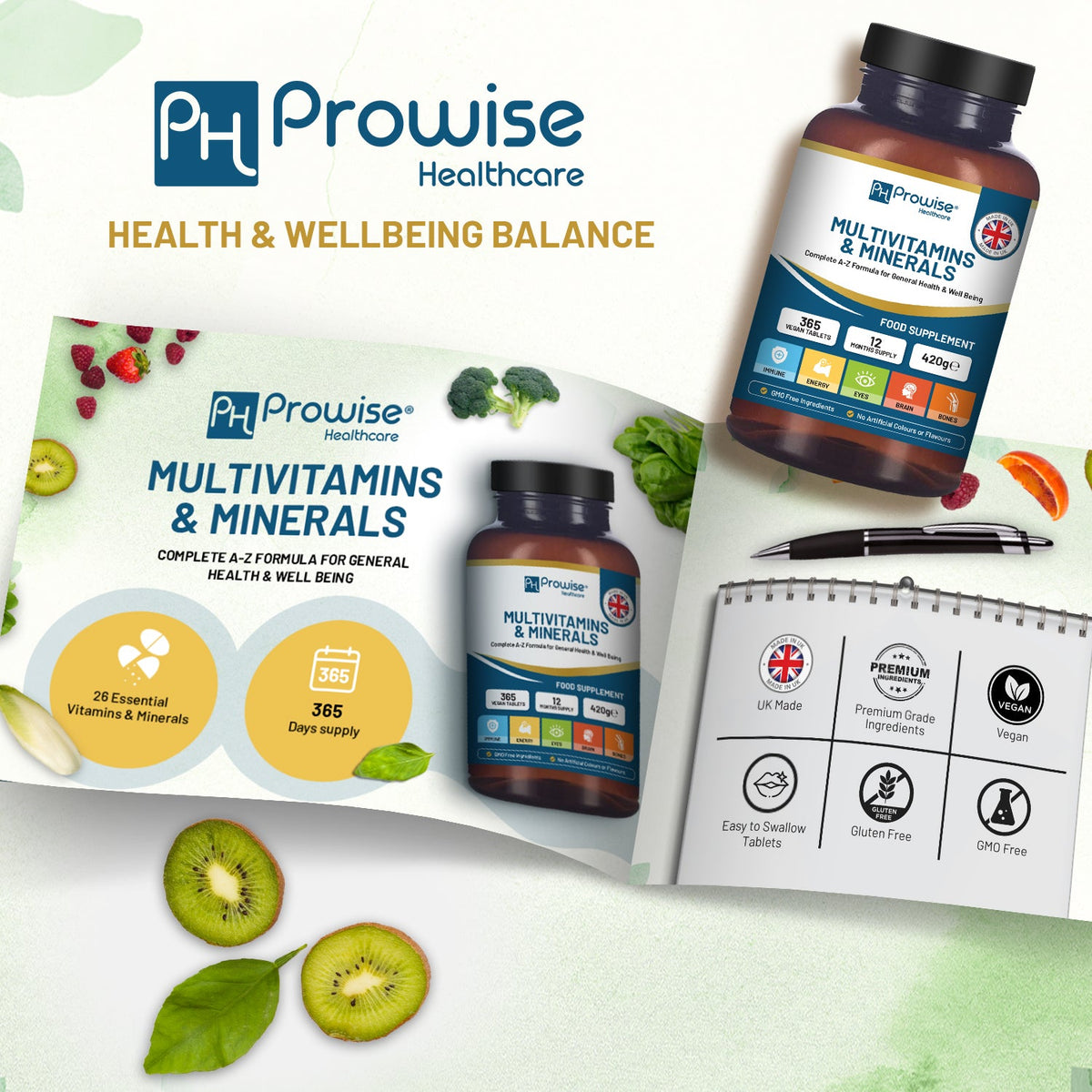 A-Z Multivitamins & Minerals - 365 Vegan Multivitamin Tablets