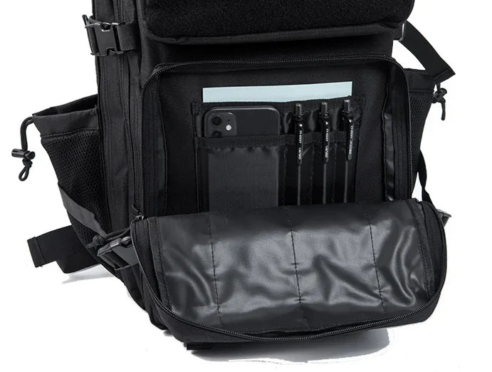 QT&QY 50L Tactical Backpack survival Bag Hunting MOLLE Backpack GYM For Men EDC Outdoor Hiking Rucksack Witch Bottle Holder