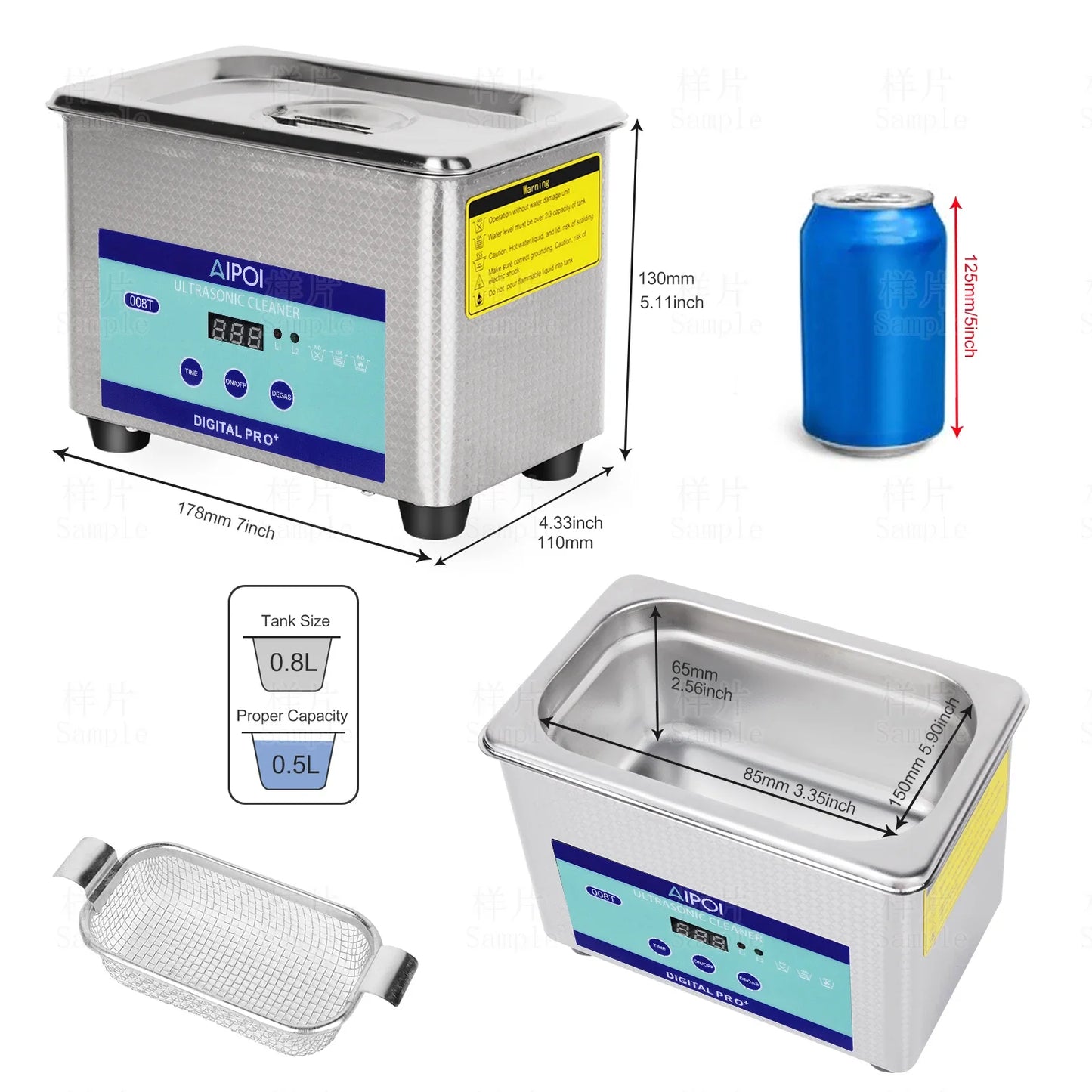 AIPOI Ultrasonic Cleaner – 800ml to 30L | Professional Home & Industrial Use