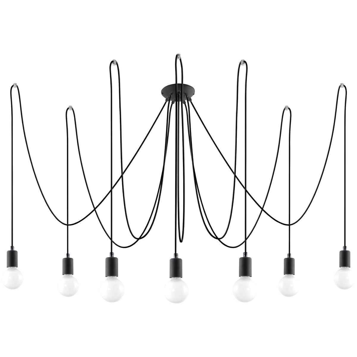 Chandelier fabric, steel Edison loft Design E27