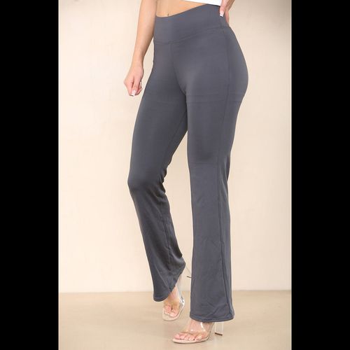 High Waisted Wide Leg Flared Trousers