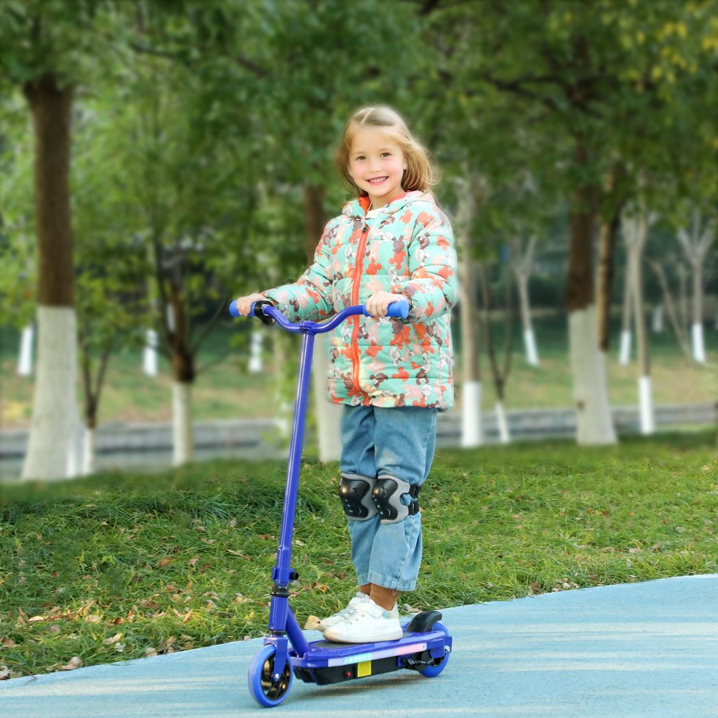Electric Scooter for Kids Ages 6-14 with Colourful LED Light Bar