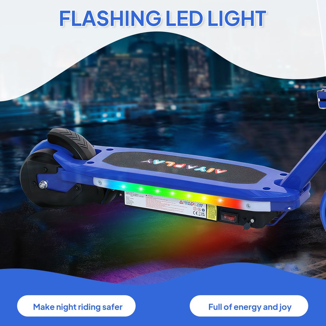 Electric Scooter for Kids Ages 6-14 with Colourful LED Light Bar