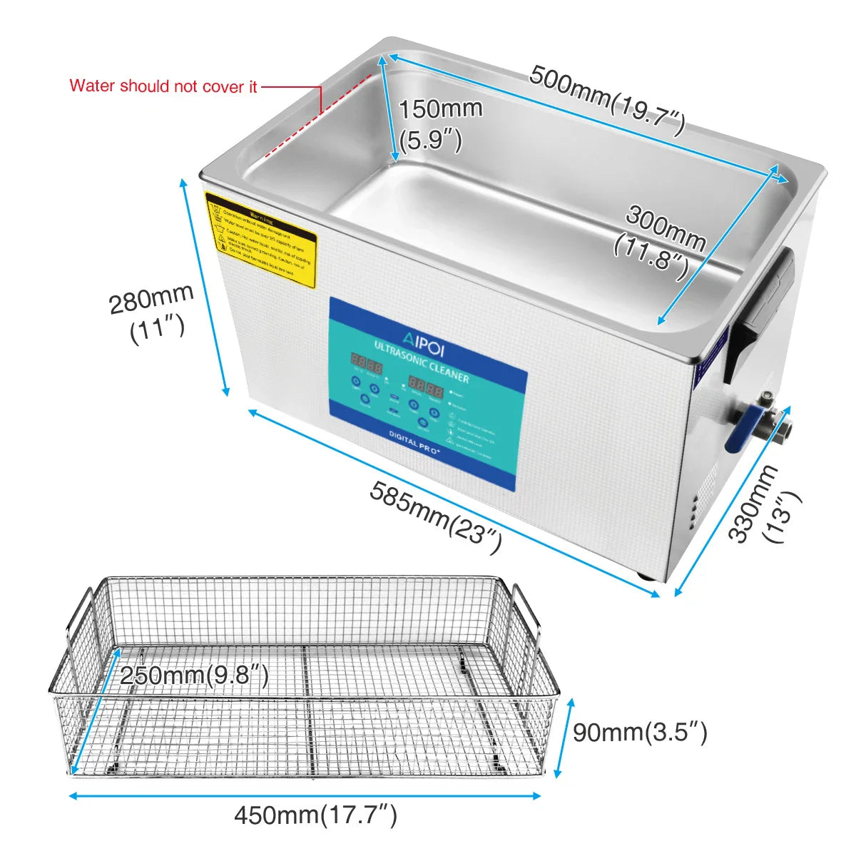 AIPOI Ultrasonic Cleaner – 800ml to 30L | Professional Home & Industrial Use