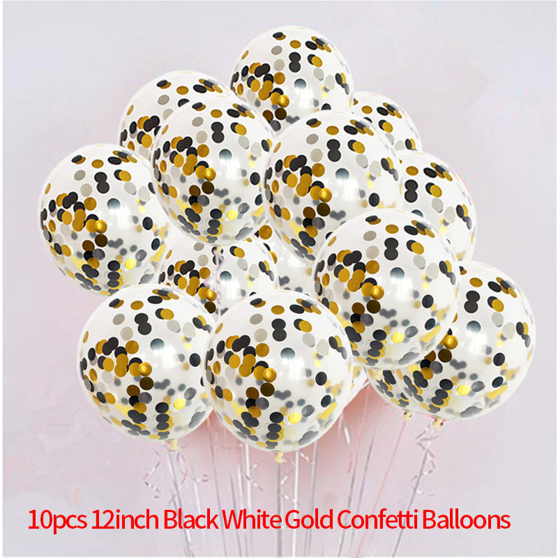 Yaobener 10pcs 12inch Confetti Balloons for Birthday & Wedding Decor