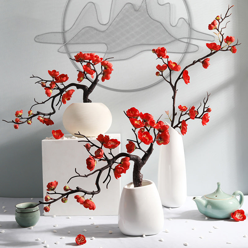 YOMDID Silk Plum Blossom Bouquet - Perfect for Home Decoration