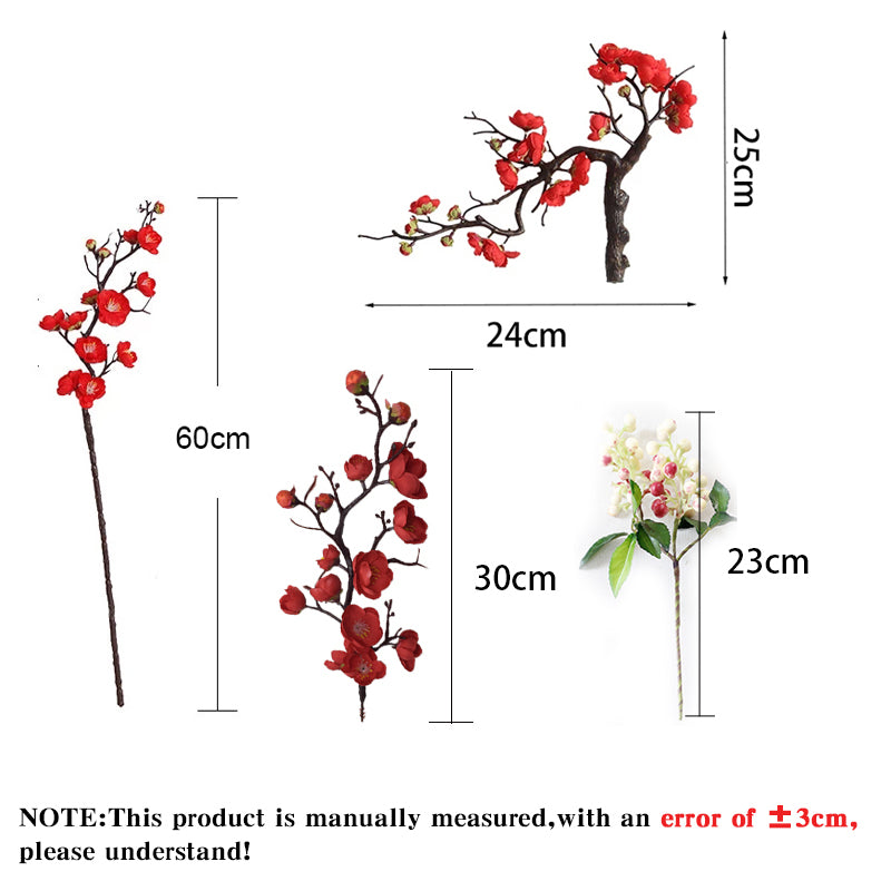 YOMDID Silk Plum Blossom Bouquet - Perfect for Home Decoration