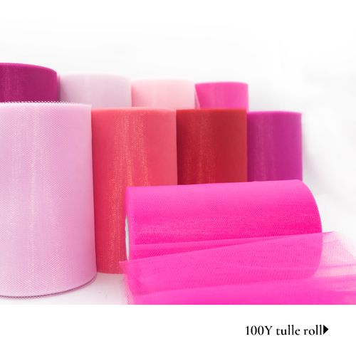 FEEUNM 100 Yards Tulle Roll for Wedding & Party Decoration