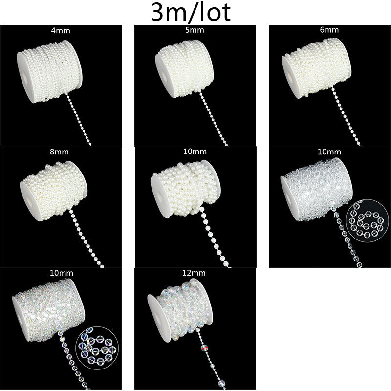 YONGSNOW Acrylic Beads - 3 Metre String for Parties & Celebrations