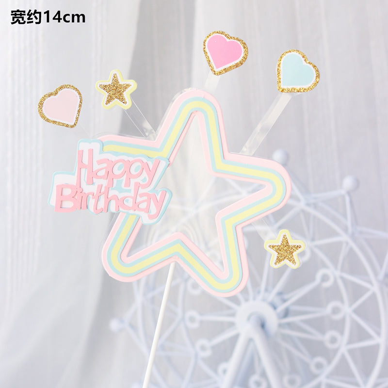 Unicorn Cake Topper - Rainbow Decoration for Birthdays & Celebrations