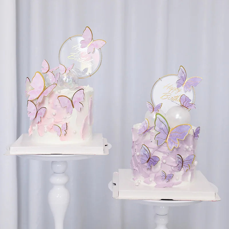 Wangchao Craft Butterfly Cake Topper Set for Creative Celebrations