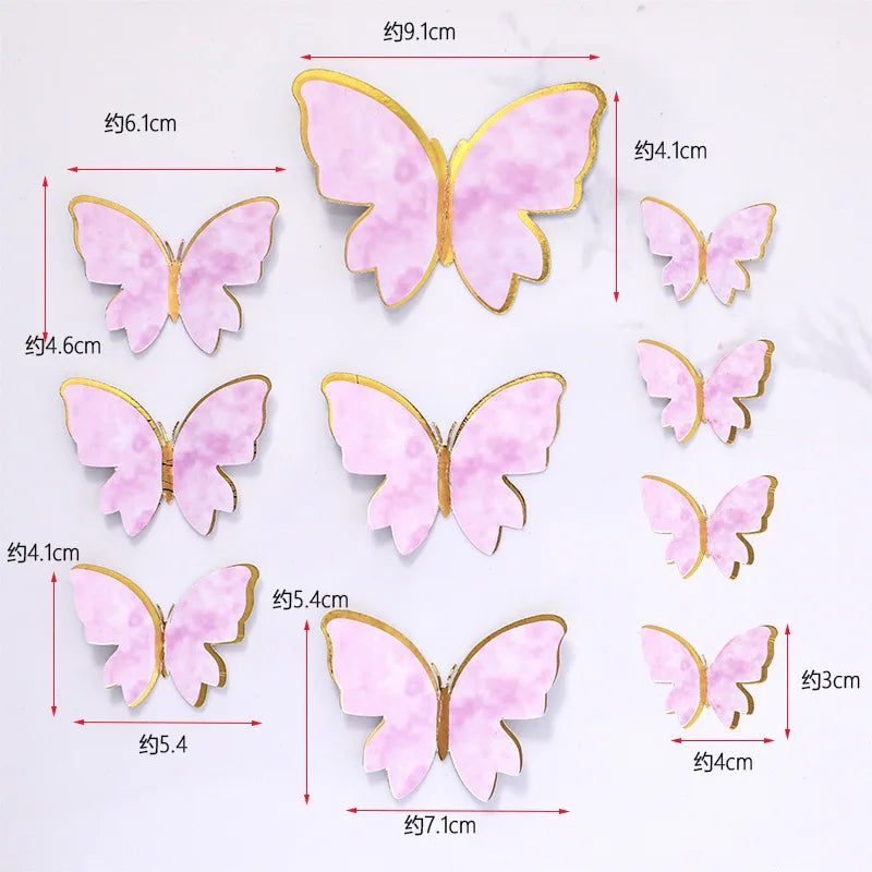 Wangchao Craft Butterfly Cake Topper Set for Creative Celebrations