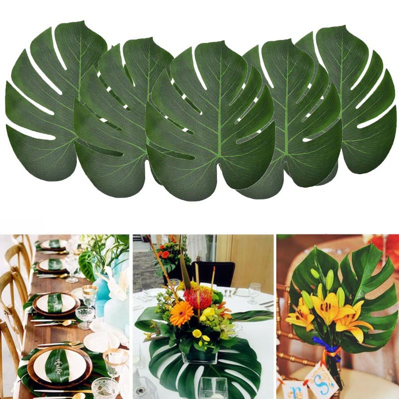 WNYZQ Tropical Monstera Turtle Leaves - Summer Decor for Parties & Weddings