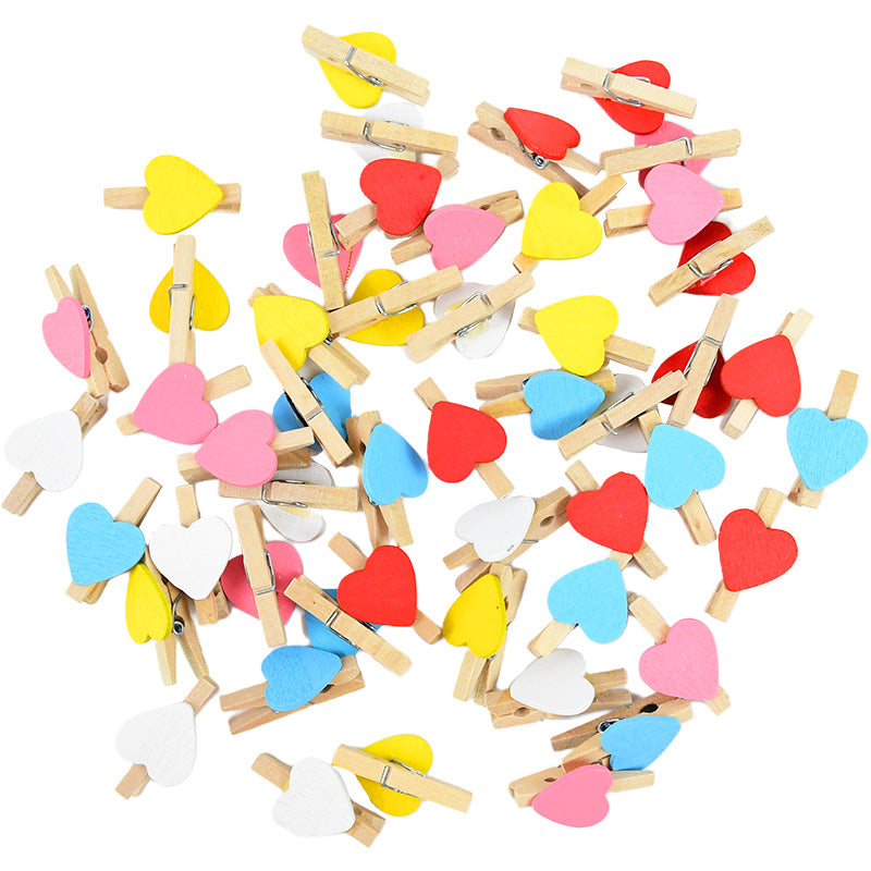 YONGSNOW Wooden Heart Decorations - 50PCS for Various Occasions