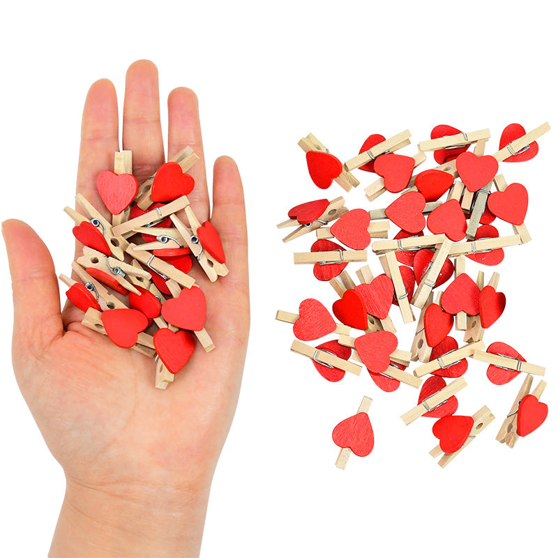 YONGSNOW Wooden Heart Decorations - 50PCS for Various Occasions