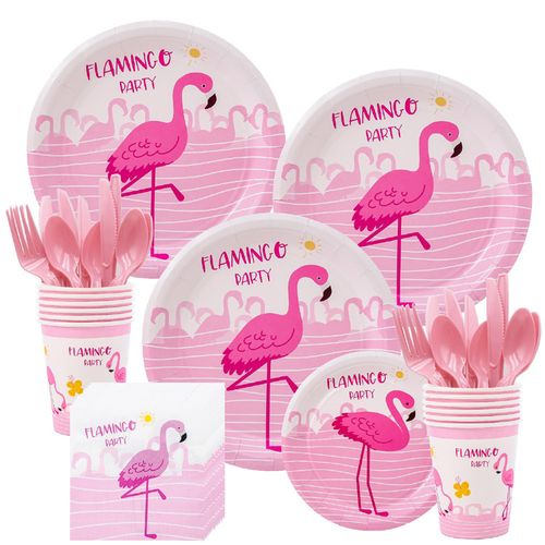 Hawaii Party Glasses - Tropical Flamingo Design for Summer Celebrations