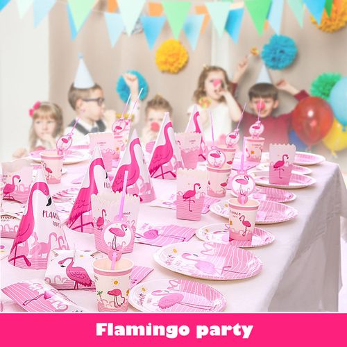 Hawaii Party Glasses - Tropical Flamingo Design for Summer Celebrations