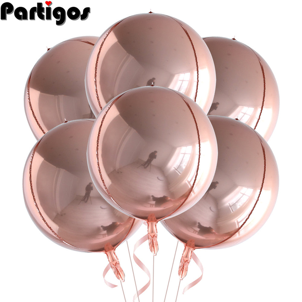 Partigos Metallic Rose Gold 4D Balloons - Perfect for Any Celebration