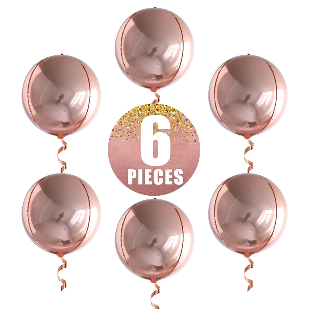 Partigos Metallic Rose Gold 4D Balloons - Perfect for Any Celebration