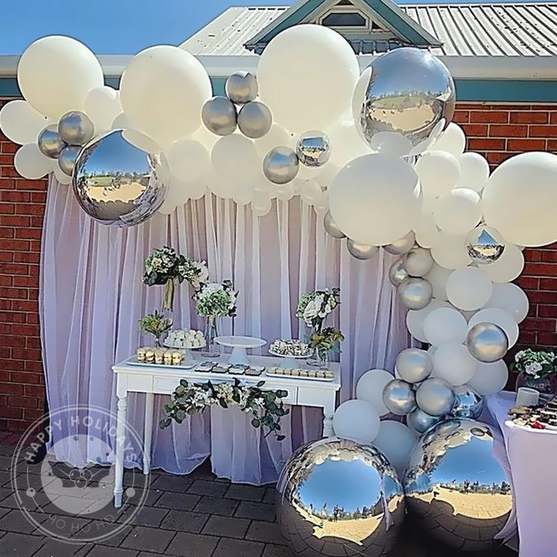 Round White Balloons for Celebrations - Versatile Party Decoration Supplies