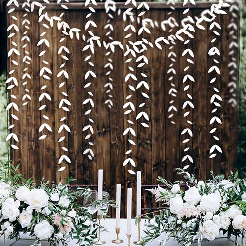 Dark Emerald Green Leaf Garland - 4M Eco-Friendly Decoration Banner