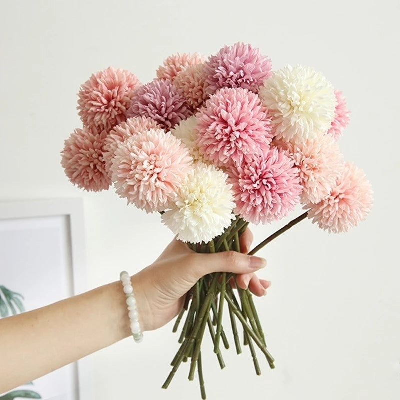 ZQNYCY Artificial Hydrangea Bouquets - Elegant Silk Flower Arrangement