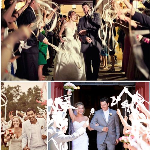 Colourful Ribbon Wedding Wands with Bells for Elegant Decorations