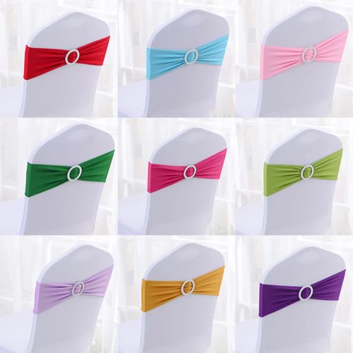 Elegant Spandex Chair Sashes for Weddings & Events - 100% Polyester