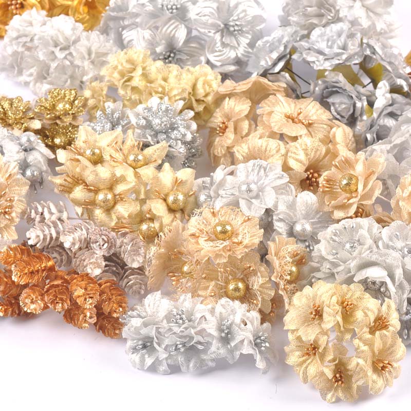 Mini Silk Flower Bouquet - Decorative Gift Box & Wreath Supplies