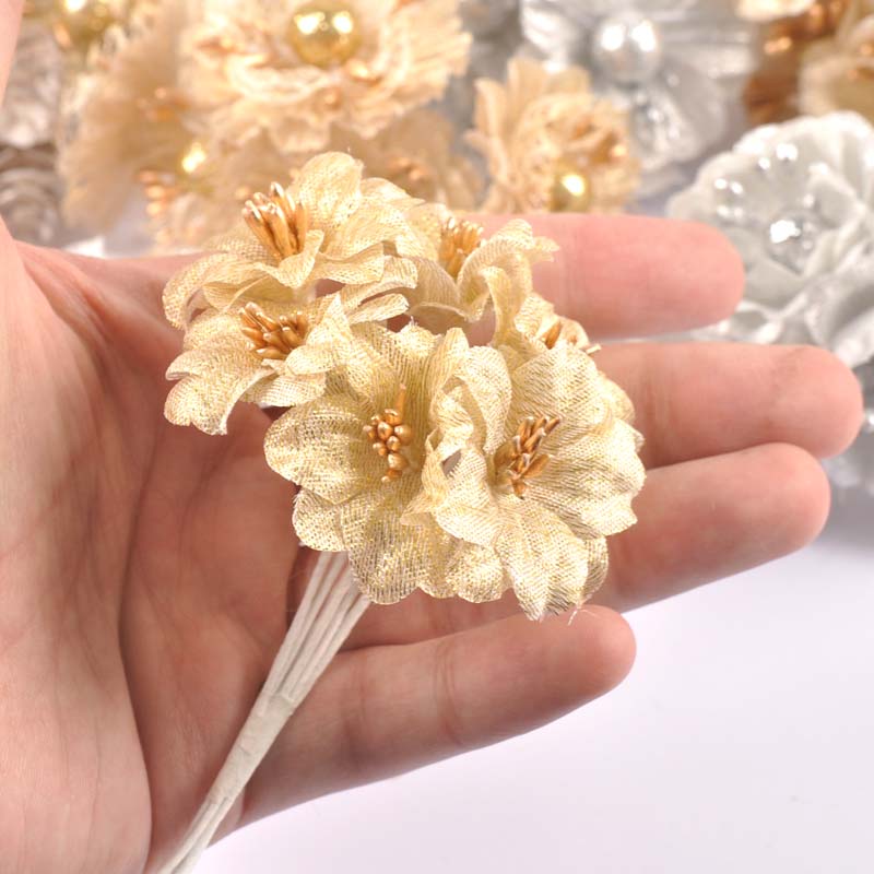 Mini Silk Flower Bouquet - Decorative Gift Box & Wreath Supplies