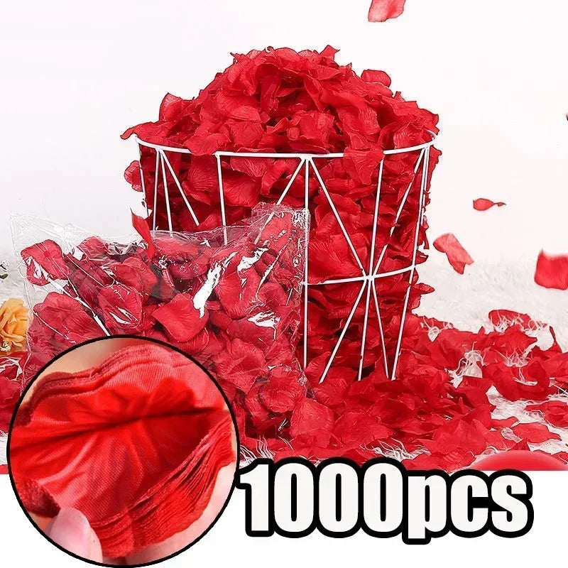 Multicoloured Silk Rose Petals - Long-Lasting Décor for Events & Homes