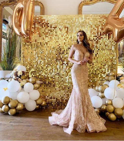 FENGRISE Decorative Sequin Background - Customizable 2m x 1m for Events