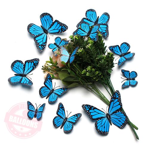 12pcs PVC Monarch Butterfly Decor for Weddings & Parties - Creative Decoration