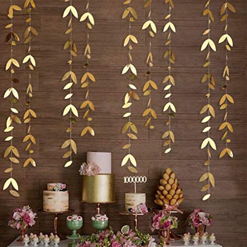 Elegant Paper Leaf Garland - 13 Ft for Party Decor & Events