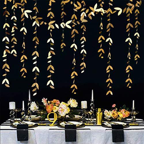 Elegant Paper Leaf Garland - 13 Ft for Party Decor & Events