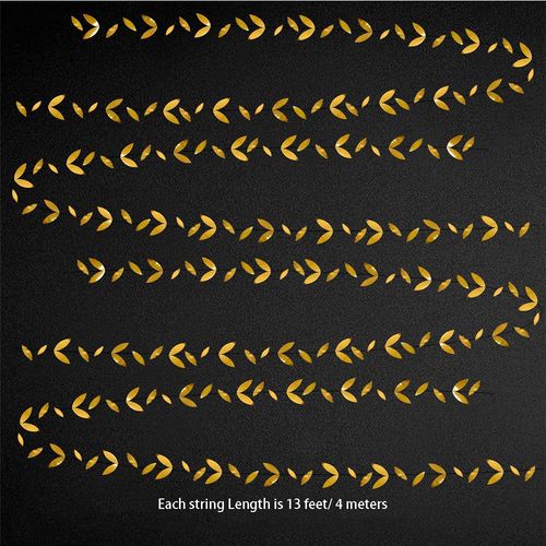 Elegant Paper Leaf Garland - 13 Ft for Party Decor & Events
