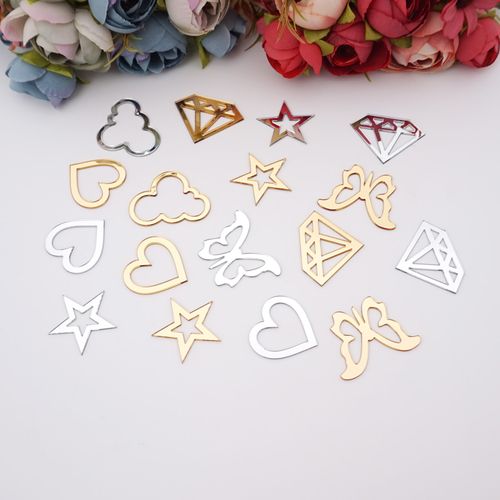 30 Acrylic Mirror Stickers for Creative Party Decor - 3cm Height
