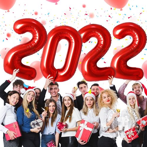 40-Inch Red Number Foil Balloons for Birthday & Party Celebrations