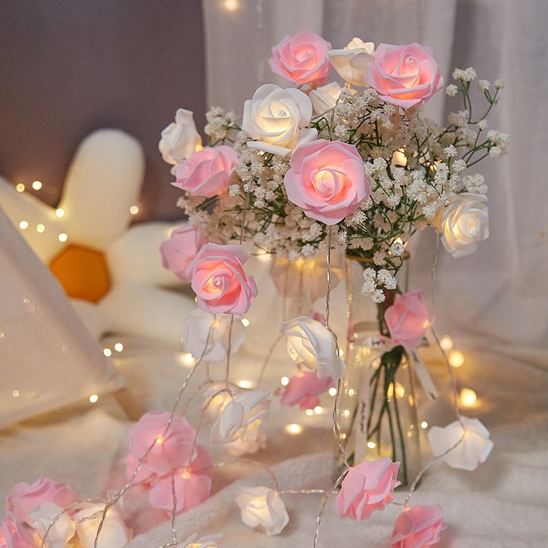 Joy-Enlife 1.5M Rose Fairy Lights – Romantic Flower String Light Decor