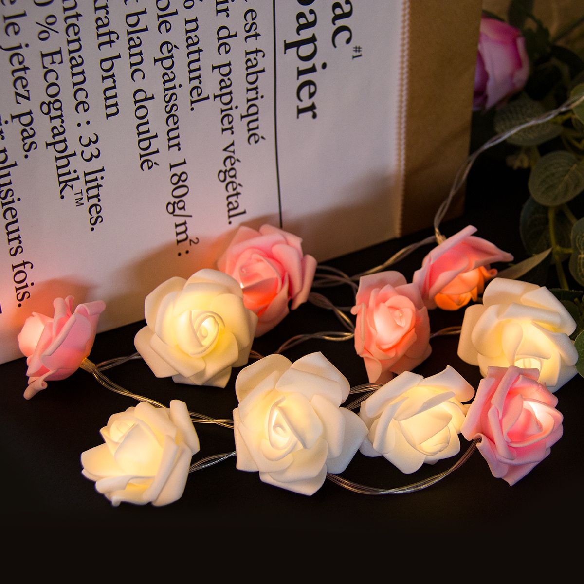 Joy-Enlife 1.5M Rose Fairy Lights – Romantic Flower String Light Decor