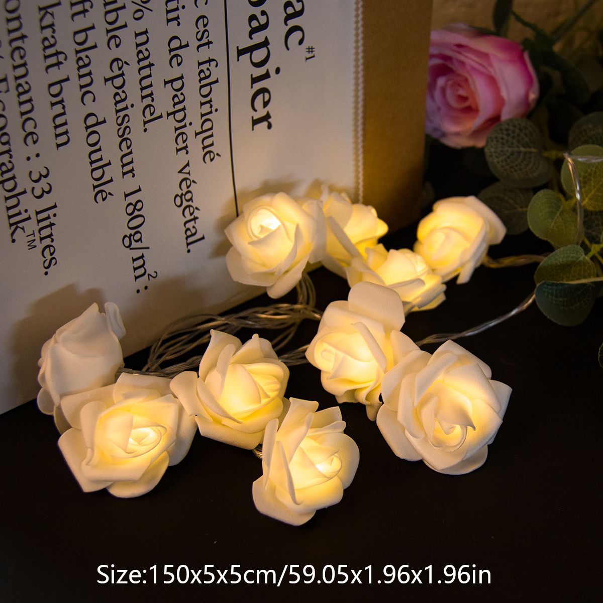 Joy-Enlife 1.5M Rose Fairy Lights – Romantic Flower String Light Decor