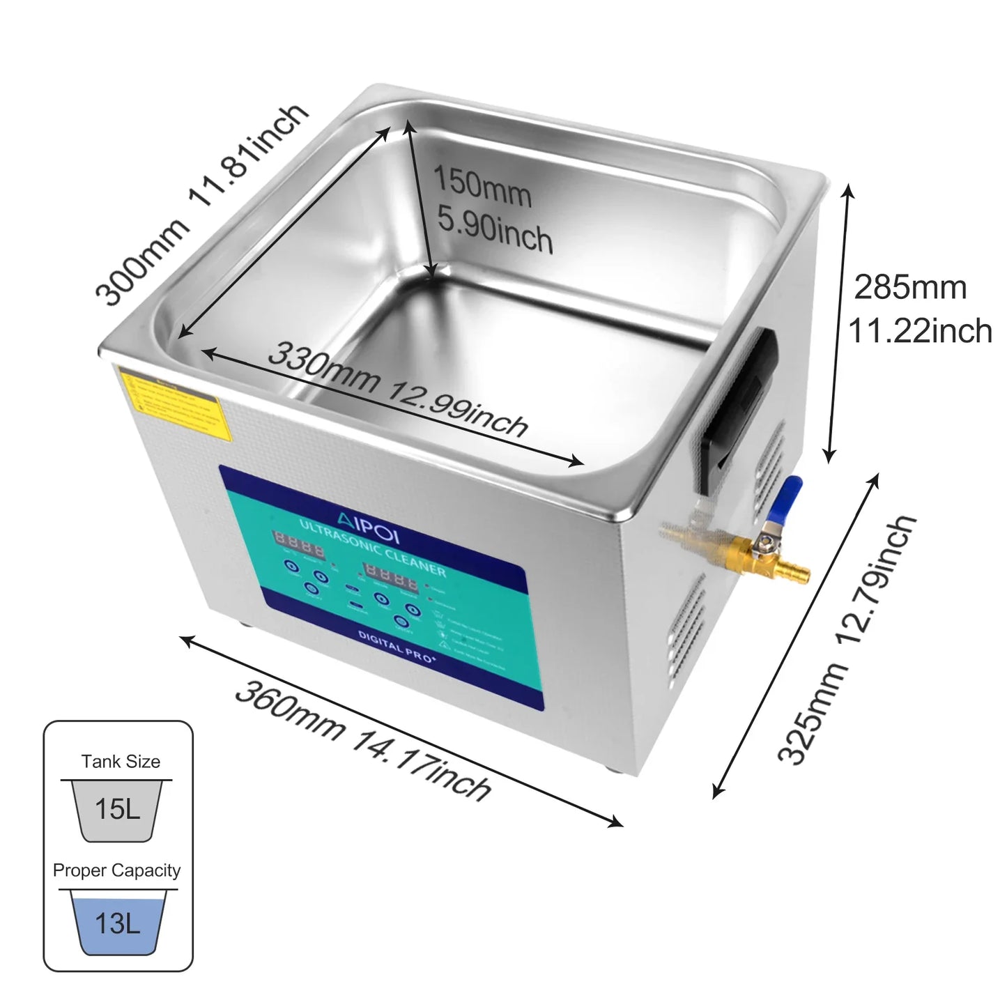 AIPOI Ultrasonic Cleaner – 800ml to 30L | Professional Home & Industrial Use