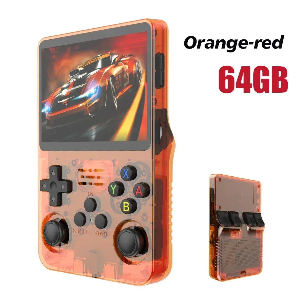 R36S 3.5" IPS Handheld Retro Game Console | Linux OS | 15,000 Games | 64GB / 128GB | Black, Orange, Purple, White